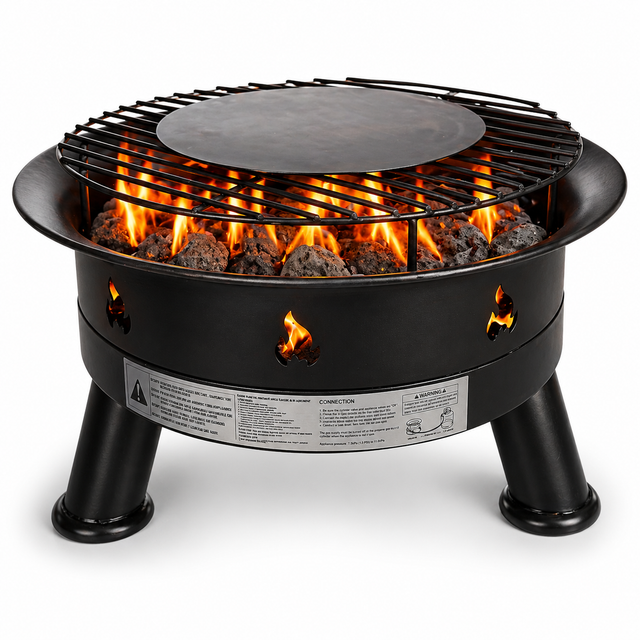 Pit & Seat Portable Gas BBQ FLAME