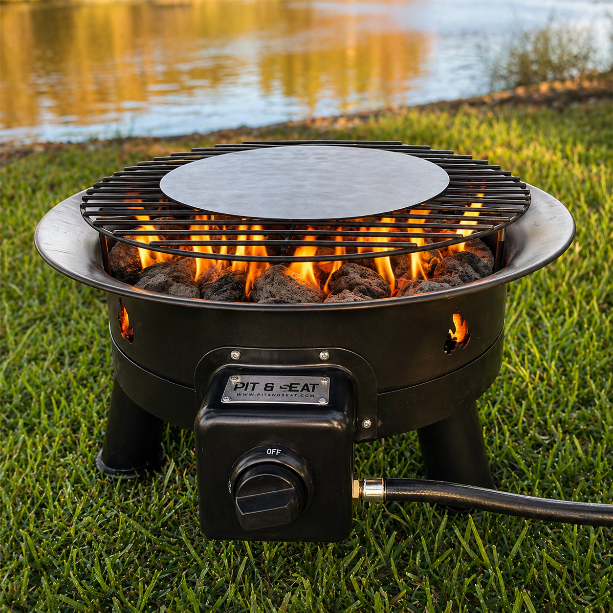 Pit & Seat Portable Gas BBQ FLAME