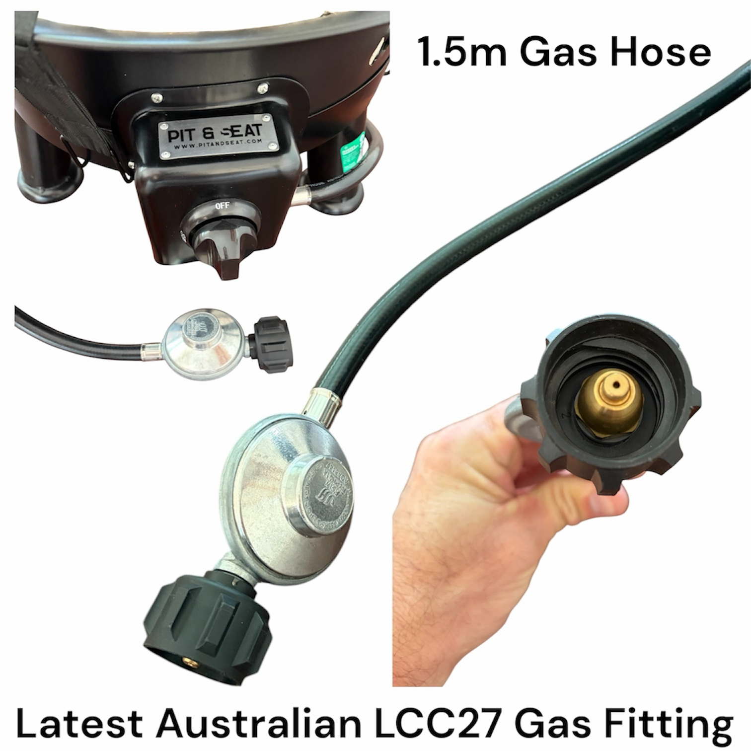 Pit & Seat Portable Gas BBQ FLAME