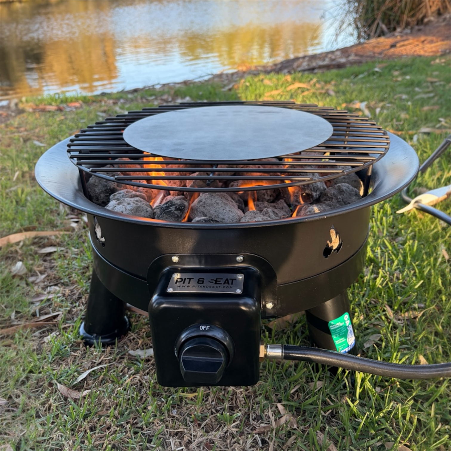 Pit & Seat Portable Gas BBQ FLAME