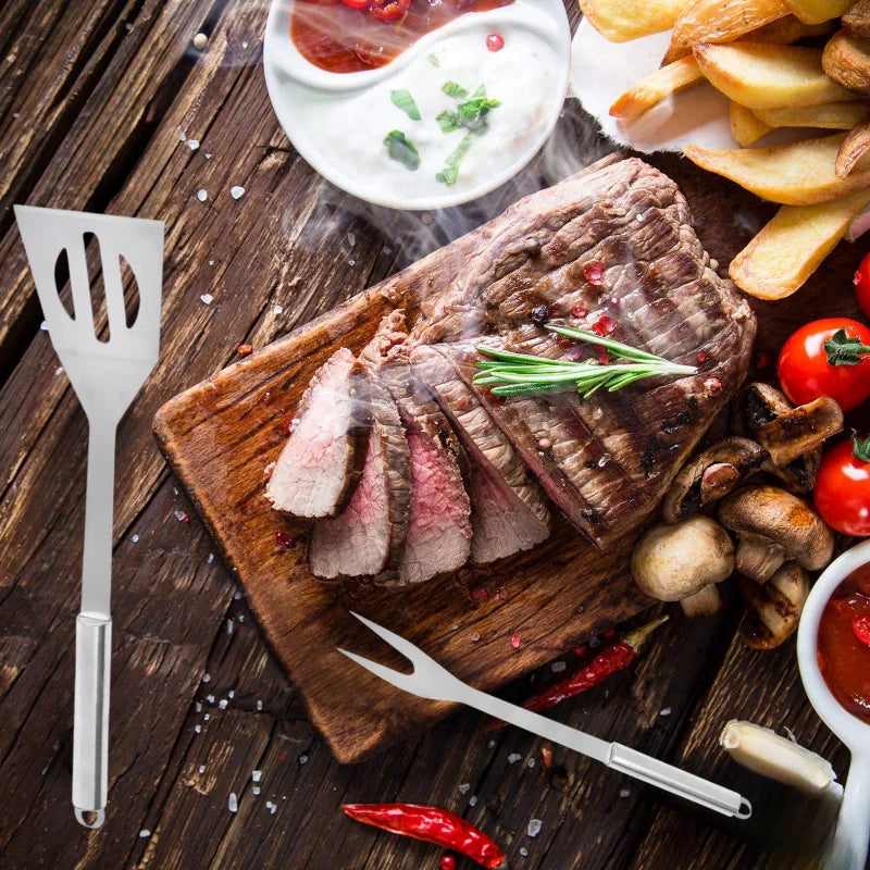 NNEOBA Stainless Steel BBQ Tools Set Silver