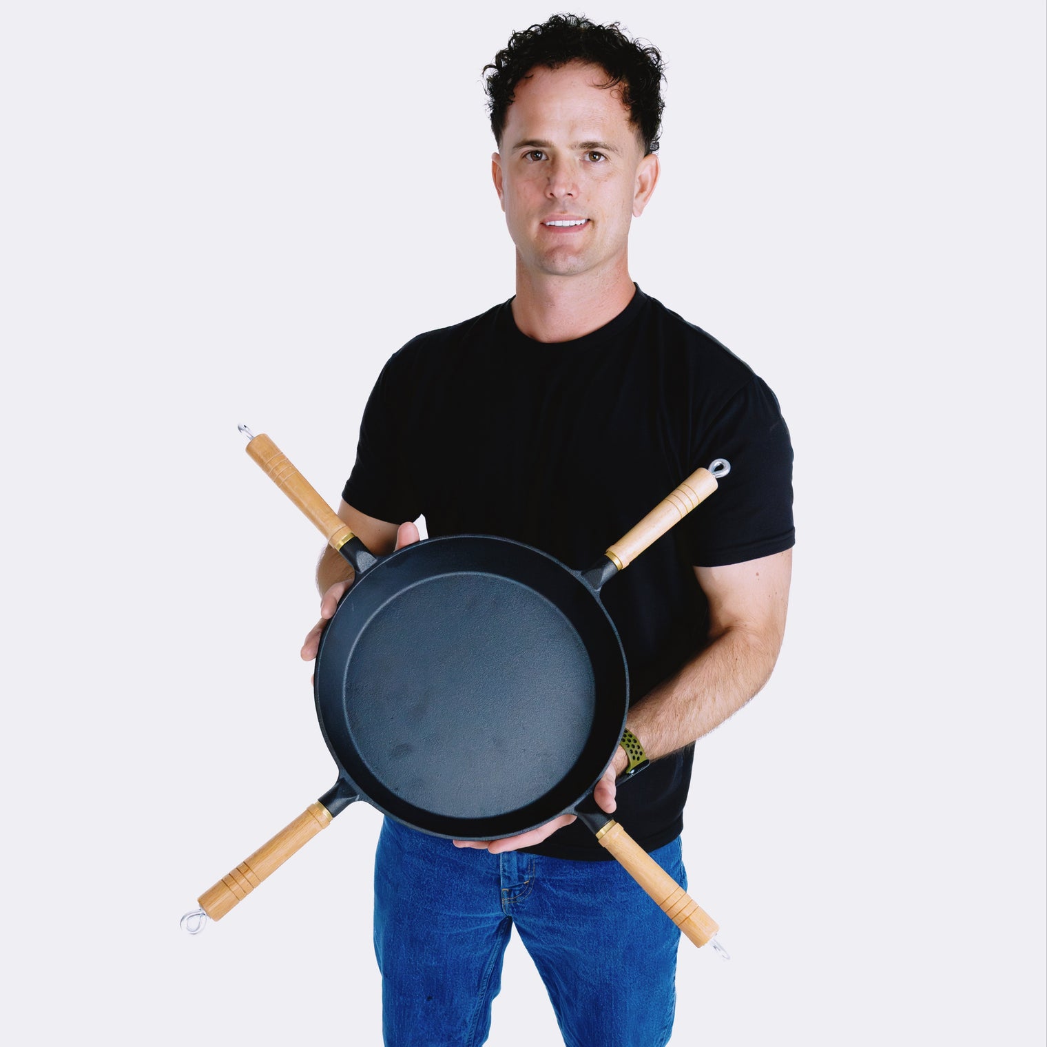 Korean BBQ Cast Iron Cooking Pan (4-Handle Design) COMING SOON!