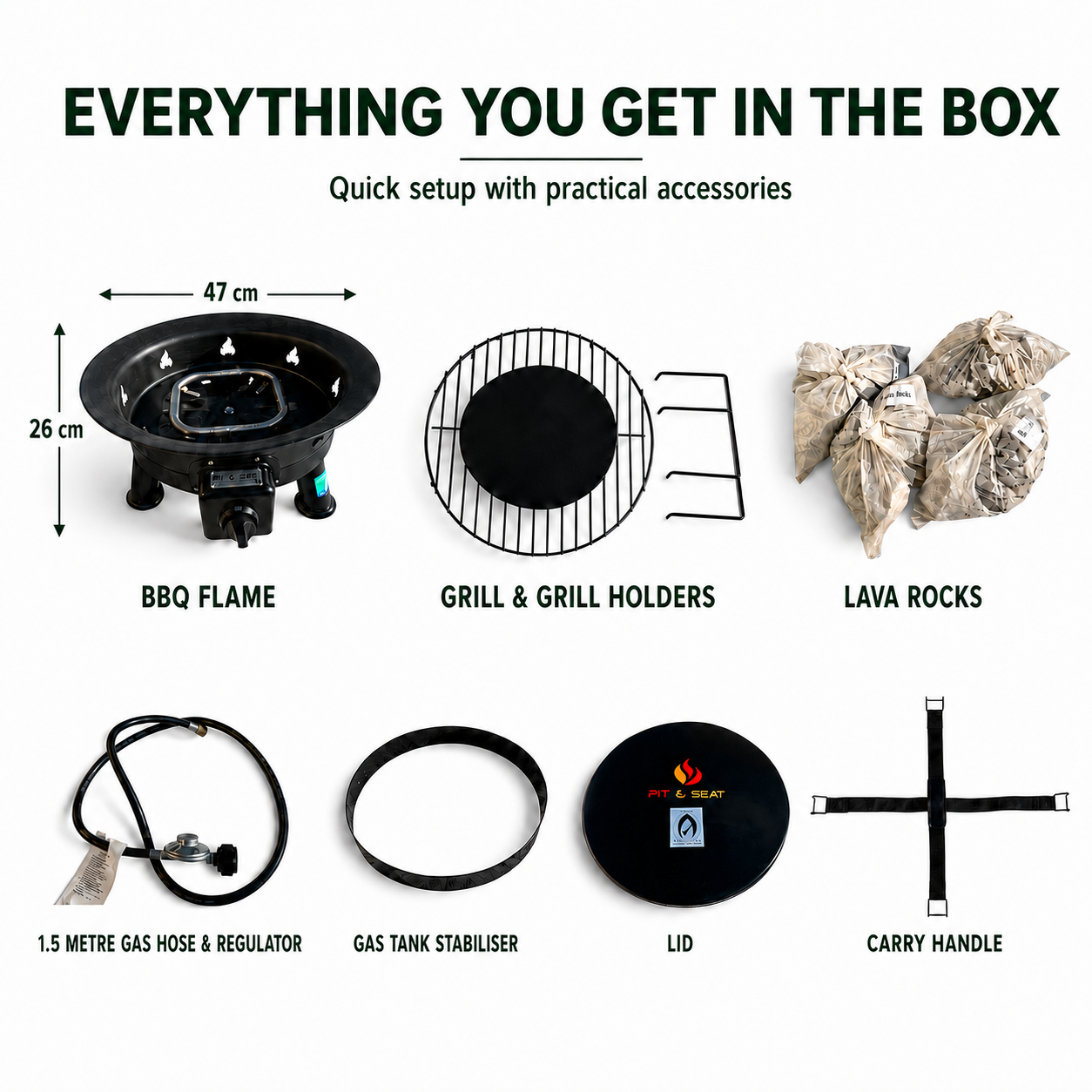 Portable Gas BBQ Flame | Outdoor Dual-Use