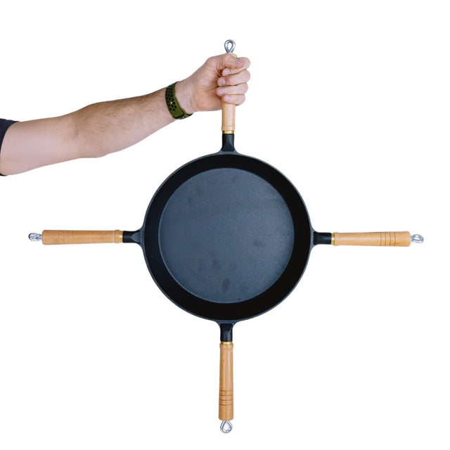 Pit & Seat - 4 Handle Korean BBQ Cast Iron Cooking Pan - COMING IN JUNE 2026.