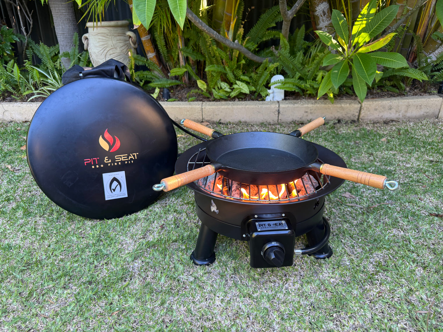 Korean BBQ Cast Iron Cooking Pan (4-Handle Design) COMING SOON!
