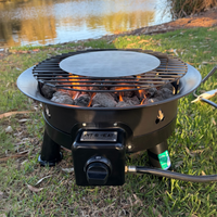 Pit & Seat Portable Gas BBQ FLAME