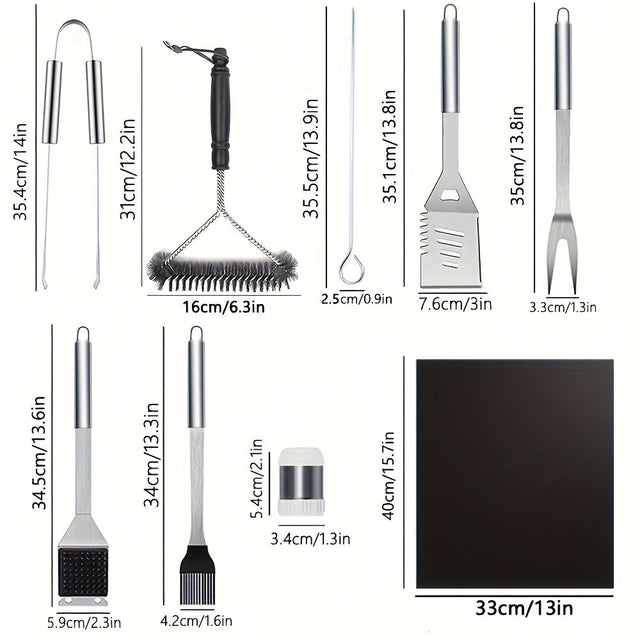 BBQ Grill Accessories Set (17pcs)
