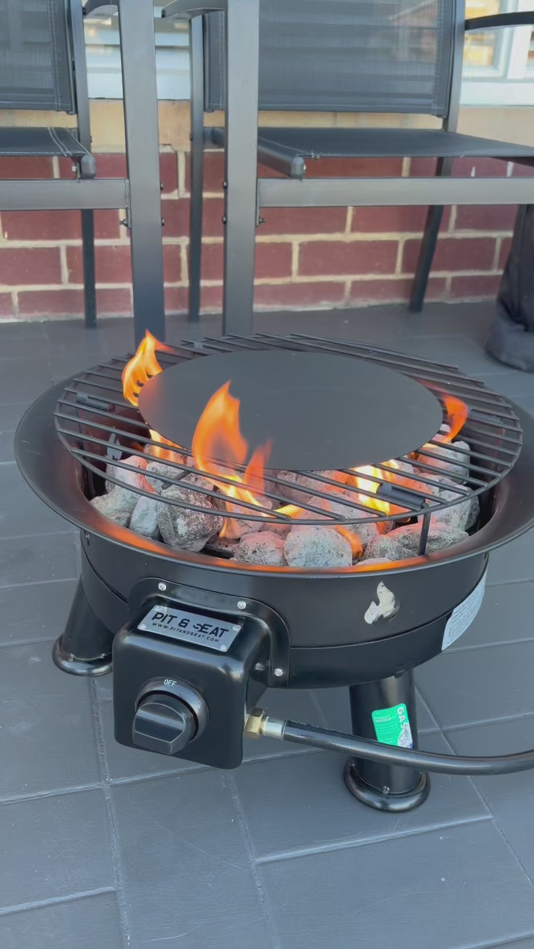 Pit & Seat Portable Gas BBQ FLAME - FREE SHIPPING AUS WIDE